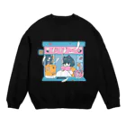 いぬ屋いぬみせのタバコ屋ちゃん Crew Neck Sweatshirt