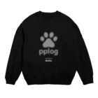 (\( ⁰⊖⁰)/) esaのpplog.txt Crew Neck Sweatshirt