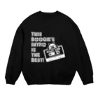 音楽酒場 ブギの猫とカセット白プリ Crew Neck Sweatshirt