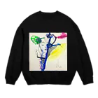 namanikuの青の煙り Crew Neck Sweatshirt