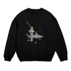 さかたようこ / サメ画家のさめ子さん with ヤジブカ 〜 地色は濃い色がオススメ Crew Neck Sweatshirt