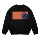 無重力のscream cat Crew Neck Sweatshirt