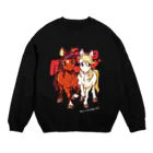 mofuwaのPONY FRIENDS(dark color) Crew Neck Sweatshirt