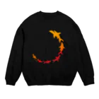 さかたようこ / サメ画家の炎立つサメさん Crew Neck Sweatshirt