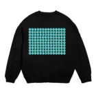 LalaHangeulのかなだらまばさ　~伝統ハングル~ 水色 Crew Neck Sweatshirt