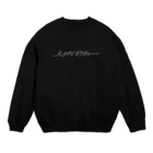 お魚ちゃんねるエイジの白文字のさかなつりたい Crew Neck Sweatshirt