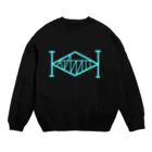 センジュのターコイズブルー Crew Neck Sweatshirt