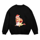 アニクロス(suzuri店)のサンタクロスちゃん Crew Neck Sweatshirt