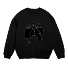 happinessのL kiss - Black Crew Neck Sweatshirt