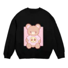 かわいいもののおみせ　いそぎんちゃくのぴえんTシャツくまさん Crew Neck Sweatshirt