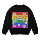 🌈arina🌈のRAINBOWcolorful Crew Neck Sweatshirt