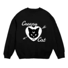 IENITY　/　MOON SIDEの【MOON SIDE】 Creepy Cat #Black Ver.2 Crew Neck Sweatshirt