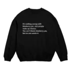 雛.のMy blueberry nights. Crew Neck Sweatshirt