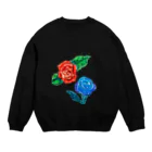 はんぶんきゃべつのRose & Rose Crew Neck Sweatshirt