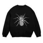 新谷べにのルブロンオオツチグモ白 Crew Neck Sweatshirt