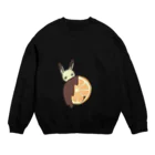 日向のレジャーシート。のオランジェットうさぎ Crew Neck Sweatshirt