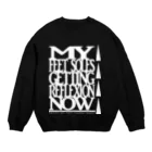 山口足太郎（訪問足解士）のあしたのあしサポート（シロ） Crew Neck Sweatshirt