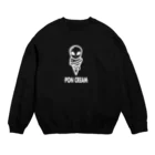 宇宙ステーション🛰のぽんクリーム白線 Crew Neck Sweatshirt