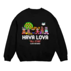 "HAVA LOVA"の"ALL STAR" Black Shirts Crew Neck Sweatshirt