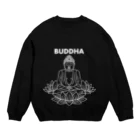 DRIPPEDのBUDDHA-仏像- 白ロゴ スウェット