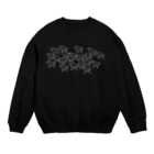 piro piro piccoloのミユビシギ19＋ハマシギ1　white（濃色用） Crew Neck Sweatshirt