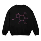 分子構造のカフェインの分子構造 Crew Neck Sweatshirt