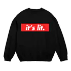 foureightのit's lit T Crew Neck Sweatshirt