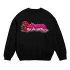 🤍一ノ瀬 彩 🐇⸒⸒ suzuri支店🤍の一ノ瀬彩:LOGO_POP_PINK【英語】 Crew Neck Sweatshirt