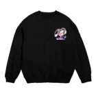 🤍一ノ瀬 彩 🐇⸒⸒ suzuri支店🤍の一ノ瀬彩ちびｷｬﾗ:LOGO付【ﾆｺｲｽﾞﾑ様Design】 Crew Neck Sweatshirt