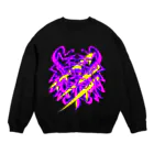 ＳＩＬＶＥＲＷＯＬＦＭＥＮmixculturedesinのsteersからの移動商品「狼カリグラフィー２型」 Crew Neck Sweatshirt