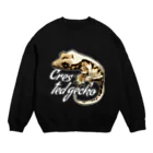 ha.chi@ハチ☺︎爬虫類のクレステッドゲッコー/リリーホワイト Crew Neck Sweatshirt