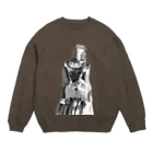 🤍一ノ瀬 彩 🐇⸒⸒ suzuri支店🤍のゴスロリ女子/実写【一ノ瀬彩】 Crew Neck Sweatshirt