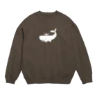 シロクジラのお店のシロクジラ Crew Neck Sweatshirt