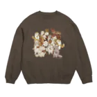 coeur.yu（クードットユー）の猫の音楽隊（ロゴカラー：ホワイト） Crew Neck Sweatshirt