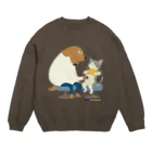 Quatre Illustrationの犬のお医者さん Crew Neck Sweatshirt