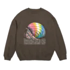 QUEER YADOKARIの白っぽい字のTerrestrial Hermit Crab (queer) Crew Neck Sweatshirt