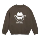 QUQU_WORKSのCOW SKULL テンガロンハットドクロ ホワイト Crew Neck Sweatshirt