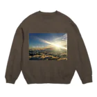 runoの雲海と朝日 Crew Neck Sweatshirt