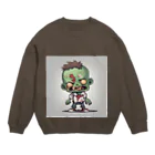 yosshi.designersのかわいいゾンビイラスト Crew Neck Sweatshirt