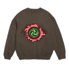 無頭犬市作九の一の火焔太鼓 Crew Neck Sweatshirt