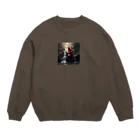 stonefishの考える赤鬼さん Crew Neck Sweatshirt