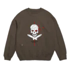 手打ち処たもんやの手打ち処たもんや髑髏バージョン Crew Neck Sweatshirt