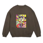 Mhの柄 Crew Neck Sweatshirt