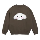 ふわふわぷるぷるのふわふわもこもこトイプードル カラー Crew Neck Sweatshirt