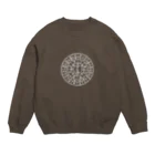 WAMI ARTの縄文フトマニ(ヲシテ文字)白字 Crew Neck Sweatshirt