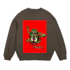 SINYAの酔いどれ、ぽんぽこ。二日酔いver Crew Neck Sweatshirt