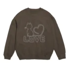 miritakaの時間のLOVE CAT3 Crew Neck Sweatshirt