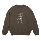 なまものらいふのちびうぱと風船(White) Crew Neck Sweatshirt