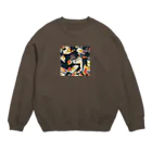 ニジミノオミセのバグ Crew Neck Sweatshirt