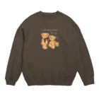 chourire toujoursのTeddybear🧸🧸brown ribbon2 Crew Neck Sweatshirt